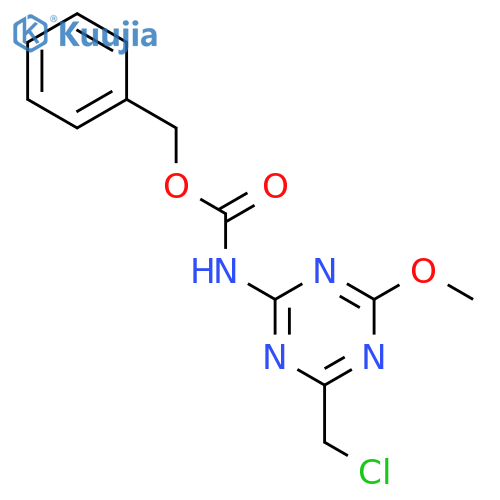 benzyl N-4-(chloromethyl)-6-methoxy-1,3,5-triazin-2-ylcarbamate structure