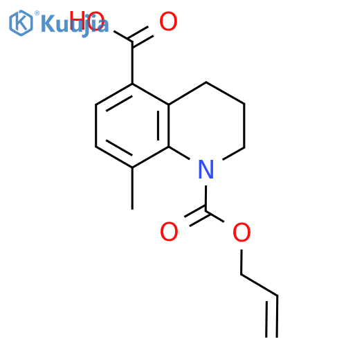 8-Methyl-1-[(prop-2-en-1-yloxy)carbonyl]-1,2,3,4-tetrahydroquinoline-5-carboxylic acid structure