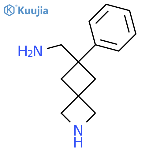 1-{6-phenyl-2-azaspiro3.3heptan-6-yl}methanamine structure