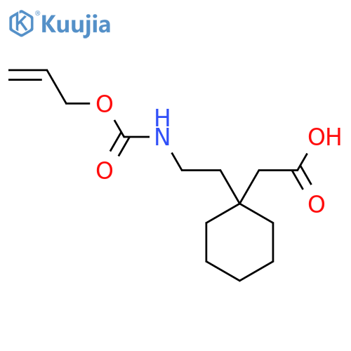 2-1-(2-{(prop-2-en-1-yloxy)carbonylamino}ethyl)cyclohexylacetic acid structure
