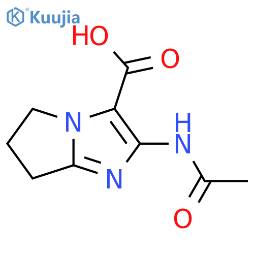 2-acetamido-5H,6H,7H-pyrrolo[1,2-a]imidazole-3-carboxylic acid structure