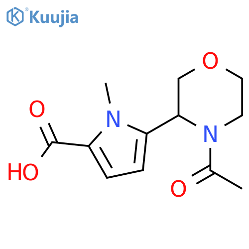 5-(4-acetylmorpholin-3-yl)-1-methyl-1H-pyrrole-2-carboxylic acid structure