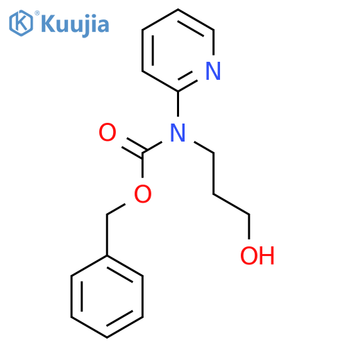 benzyl N-(3-hydroxypropyl)-N-(pyridin-2-yl)carbamate structure