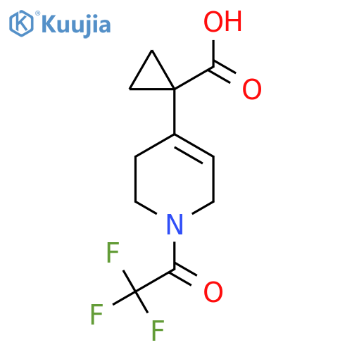 1-1-(2,2,2-trifluoroacetyl)-1,2,3,6-tetrahydropyridin-4-ylcyclopropane-1-carboxylic acid structure