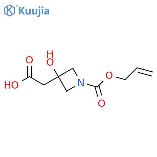 2-{3-hydroxy-1-(prop-2-en-1-yloxy)carbonylazetidin-3-yl}acetic acid structure