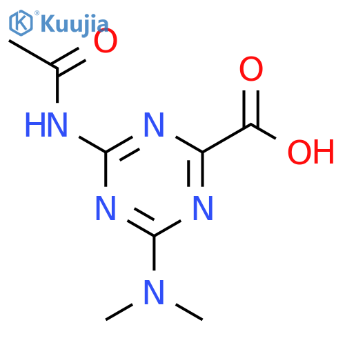 4-(Dimethylamino)-6-acetamido-1,3,5-triazine-2-carboxylic acid structure