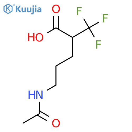 5-Acetamido-2-(trifluoromethyl)pentanoic acid structure