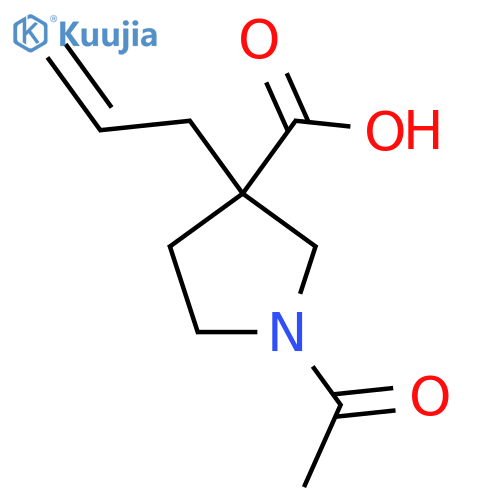 1-Acetyl-3-(prop-2-en-1-yl)pyrrolidine-3-carboxylic acid structure
