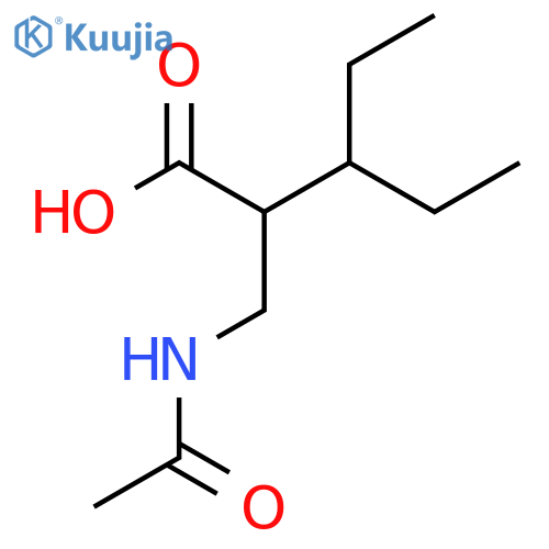 2-(Acetamidomethyl)-3-ethylpentanoic acid structure