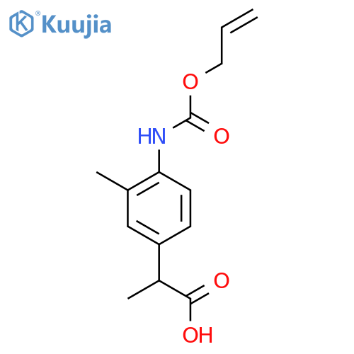 2-(3-methyl-4-{(prop-2-en-1-yloxy)carbonylamino}phenyl)propanoic acid structure