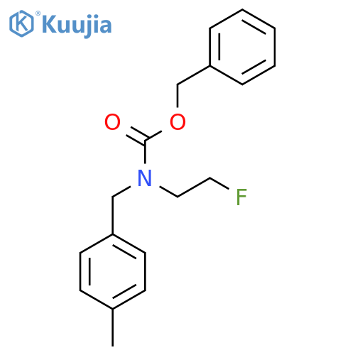 benzyl N-(2-fluoroethyl)-N-(4-methylphenyl)methylcarbamate structure