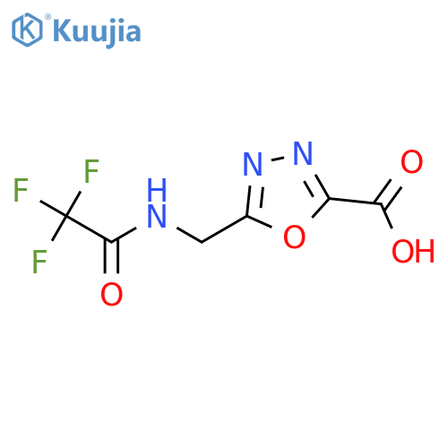 5-(2,2,2-trifluoroacetamido)methyl-1,3,4-oxadiazole-2-carboxylic acid structure