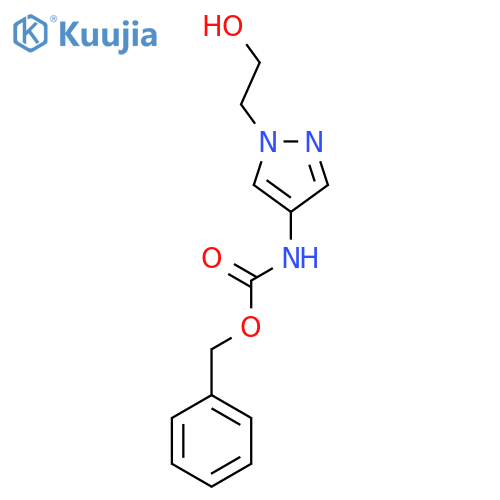 benzyl N-[1-(2-hydroxyethyl)-1H-pyrazol-4-yl]carbamate structure