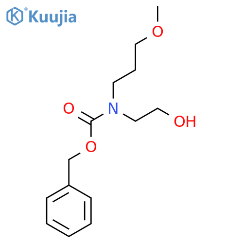 benzyl N-(2-hydroxyethyl)-N-(3-methoxypropyl)carbamate structure
