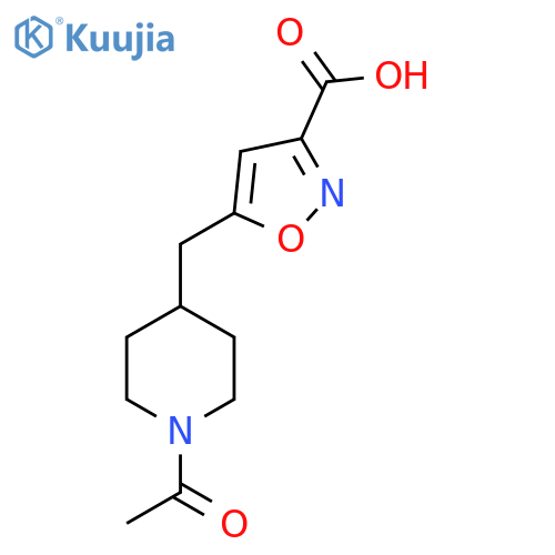 5-(1-acetylpiperidin-4-yl)methyl-1,2-oxazole-3-carboxylic acid structure