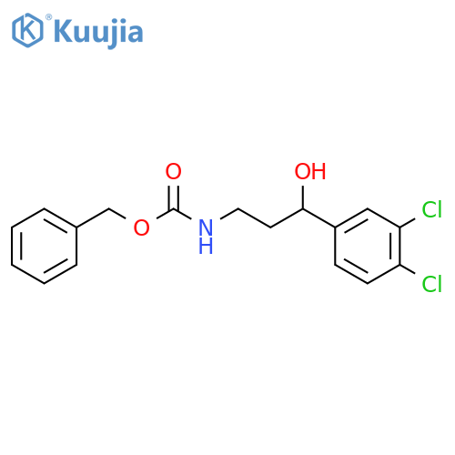 benzyl N-3-(3,4-dichlorophenyl)-3-hydroxypropylcarbamate structure