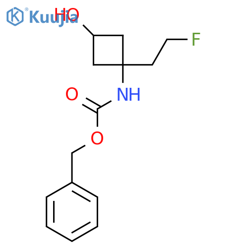 benzyl N-1-(2-fluoroethyl)-3-hydroxycyclobutylcarbamate structure