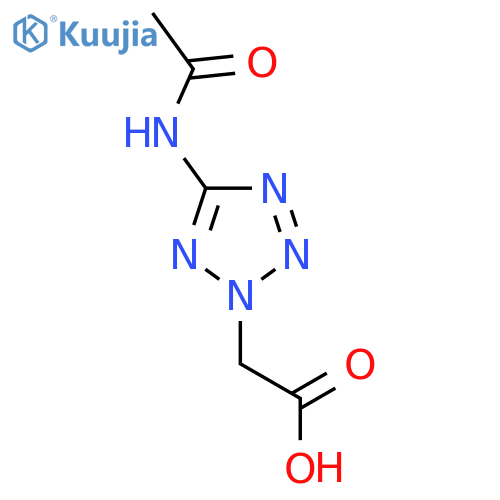2-(5-acetamido-2H-1,2,3,4-tetrazol-2-yl)acetic acid structure