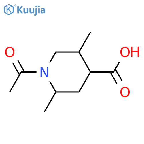 1-Acetyl-2,5-dimethylpiperidine-4-carboxylic acid structure