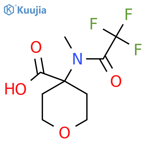 4-(2,2,2-trifluoro-N-methylacetamido)oxane-4-carboxylic acid structure