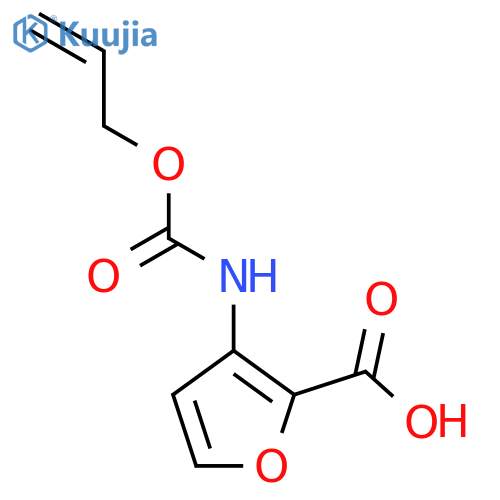3-{(prop-2-en-1-yloxy)carbonylamino}furan-2-carboxylic acid structure
