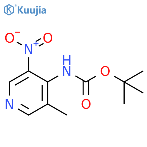tert-butyl N-(3-methyl-5-nitropyridin-4-yl)carbamate structure