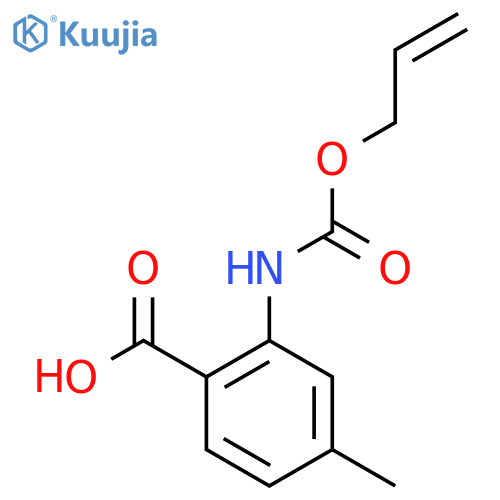 4-methyl-2-{(prop-2-en-1-yloxy)carbonylamino}benzoic acid structure