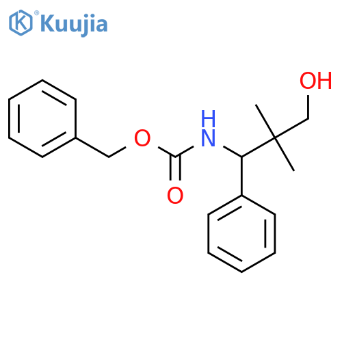 benzyl N-(3-hydroxy-2,2-dimethyl-1-phenylpropyl)carbamate structure