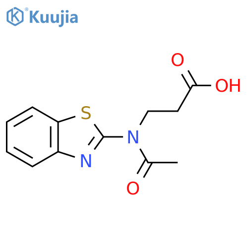 3-N-(1,3-benzothiazol-2-yl)acetamidopropanoic acid structure