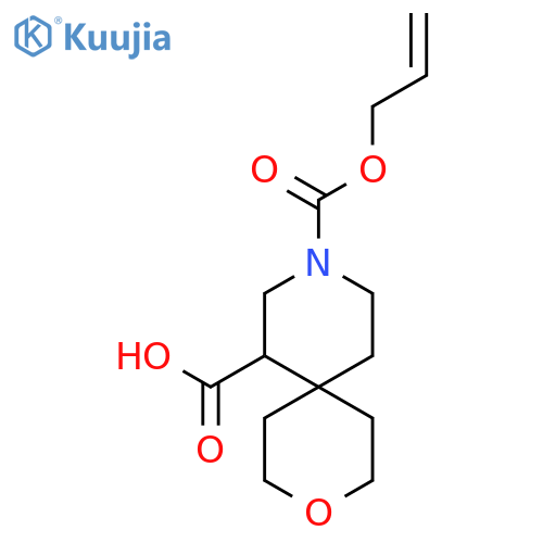 9-(prop-2-en-1-yloxy)carbonyl-3-oxa-9-azaspiro5.5undecane-7-carboxylic acid structure