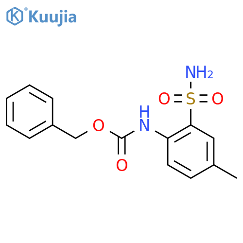 benzyl N-(4-methyl-2-sulfamoylphenyl)carbamate structure