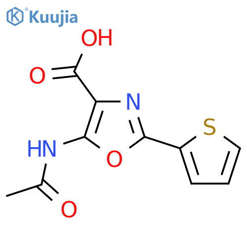 5-Acetamido-2-(thiophen-2-yl)-1,3-oxazole-4-carboxylic acid structure