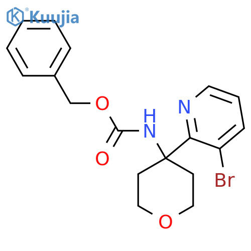 benzyl N-4-(3-bromopyridin-2-yl)oxan-4-ylcarbamate structure