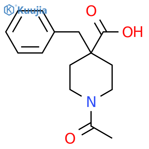 1-Acetyl-4-benzylpiperidine-4-carboxylic acid structure