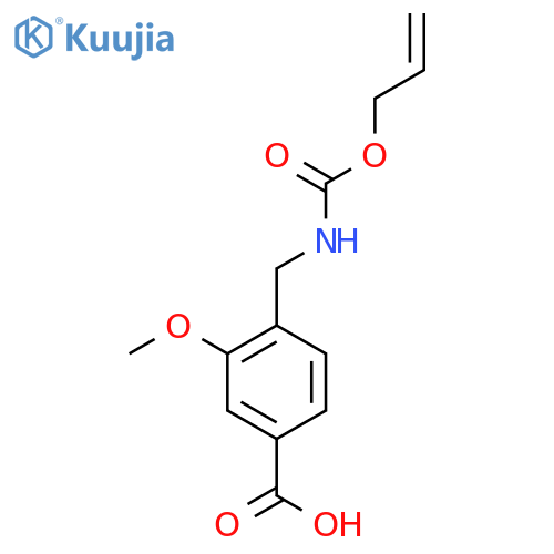 3-methoxy-4-({(prop-2-en-1-yloxy)carbonylamino}methyl)benzoic acid structure