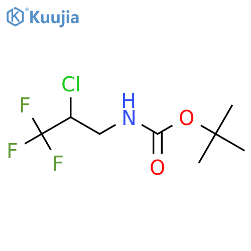 tert-butyl N-(2-chloro-3,3,3-trifluoropropyl)carbamate structure