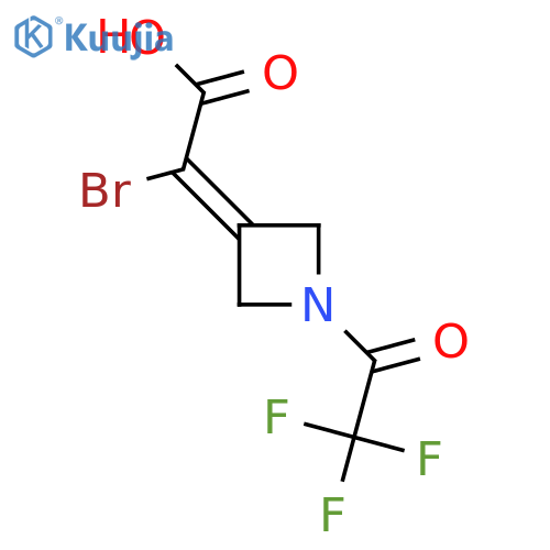 2-bromo-2-1-(2,2,2-trifluoroacetyl)azetidin-3-ylideneacetic acid structure