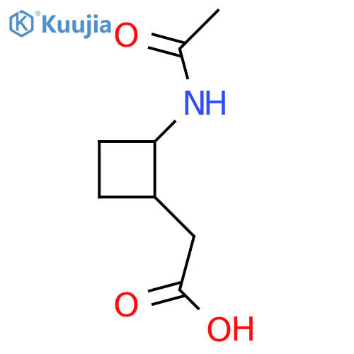2-(2-Acetamidocyclobutyl)acetic acid structure