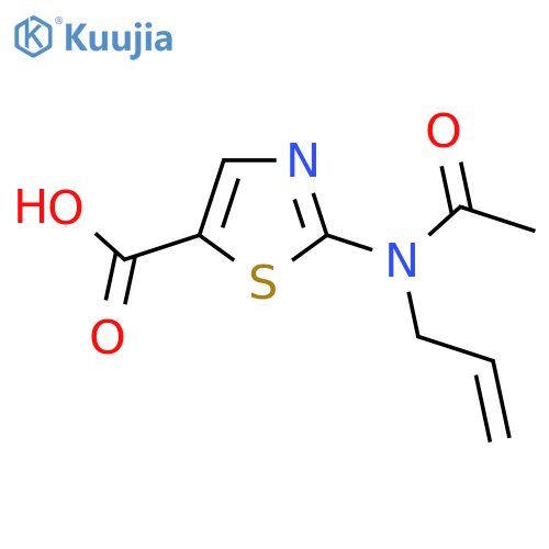 2-[N-(prop-2-en-1-yl)acetamido]-1,3-thiazole-5-carboxylic acid structure