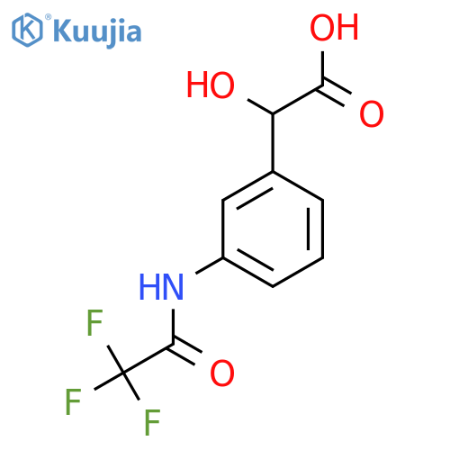 2-hydroxy-2-3-(2,2,2-trifluoroacetamido)phenylacetic acid structure