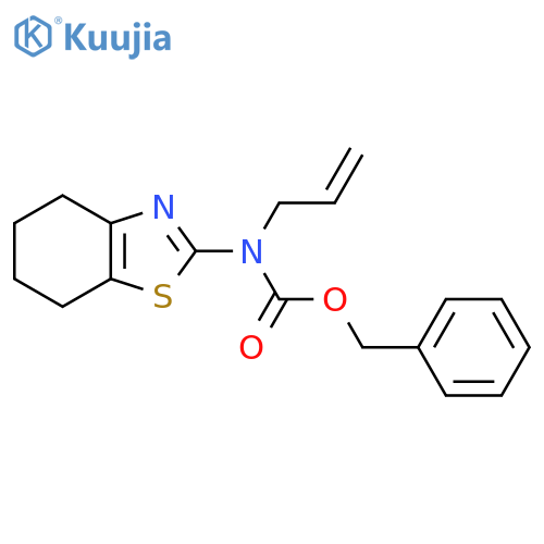 benzyl N-(prop-2-en-1-yl)-N-(4,5,6,7-tetrahydro-1,3-benzothiazol-2-yl)carbamate structure