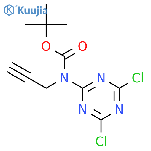 tert-butyl N-(4,6-dichloro-1,3,5-triazin-2-yl)-N-(prop-2-yn-1-yl)carbamate structure