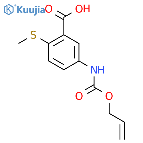 2-(methylsulfanyl)-5-{(prop-2-en-1-yloxy)carbonylamino}benzoic acid structure