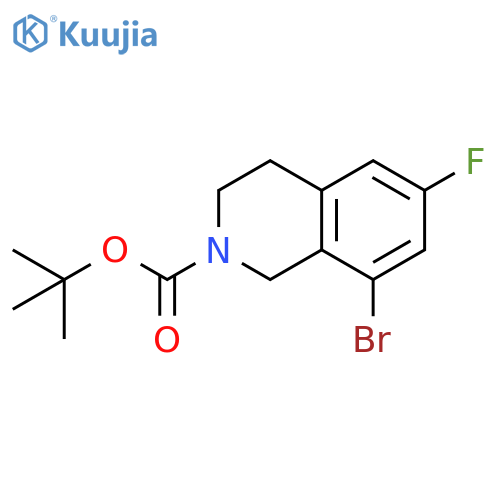 Tert-butyl 8-bromo-6-fluoro-1,2,3,4-tetrahydroisoquinoline-2-carboxylate structure