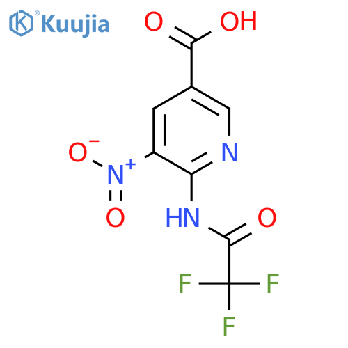 5-Nitro-6-(2,2,2-trifluoroacetamido)pyridine-3-carboxylic acid structure