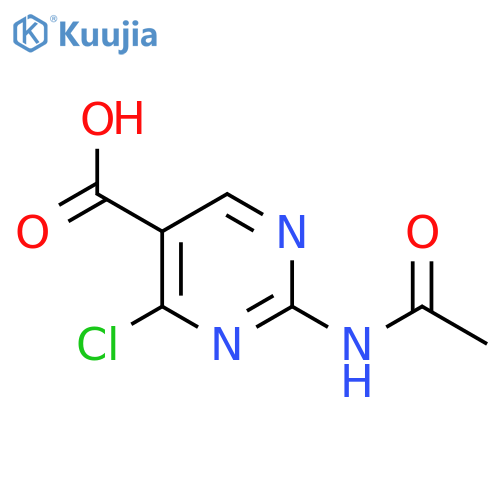 4-Chloro-2-acetamidopyrimidine-5-carboxylic acid structure