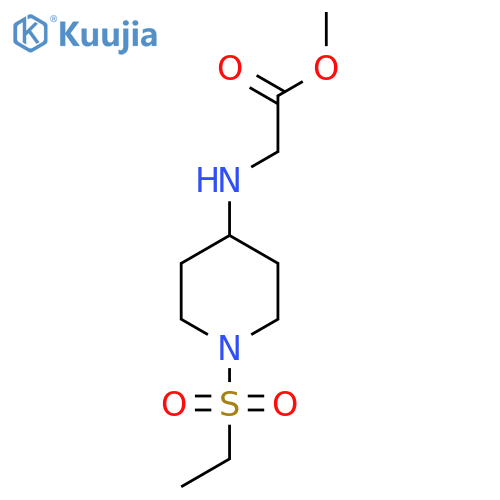 methyl 2-{1-(ethanesulfonyl)piperidin-4-ylamino}acetate structure