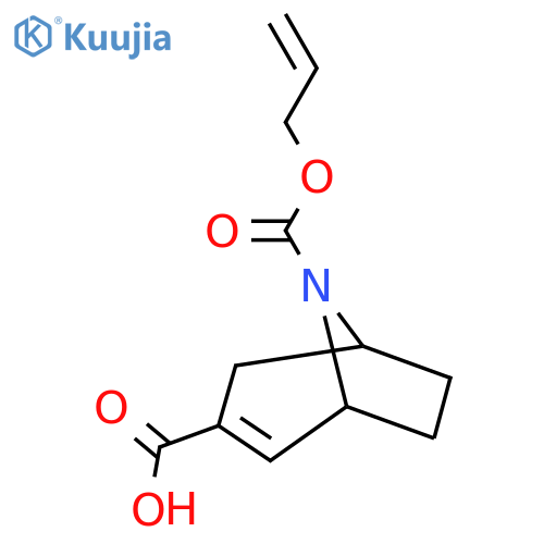 8-(prop-2-en-1-yloxy)carbonyl-8-azabicyclo3.2.1oct-2-ene-3-carboxylic acid structure