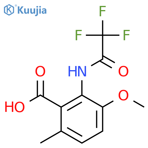 3-Methoxy-6-methyl-2-(2,2,2-trifluoroacetamido)benzoic acid structure