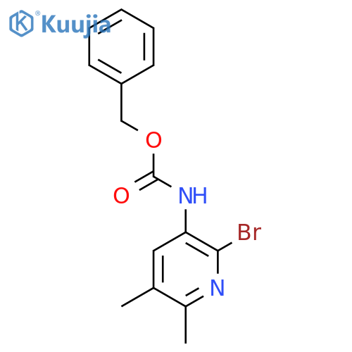 benzyl N-(2-bromo-5,6-dimethylpyridin-3-yl)carbamate structure